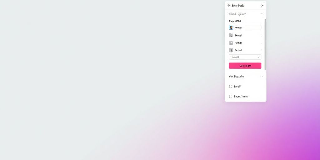 Professional email interface with a stylish signature design.