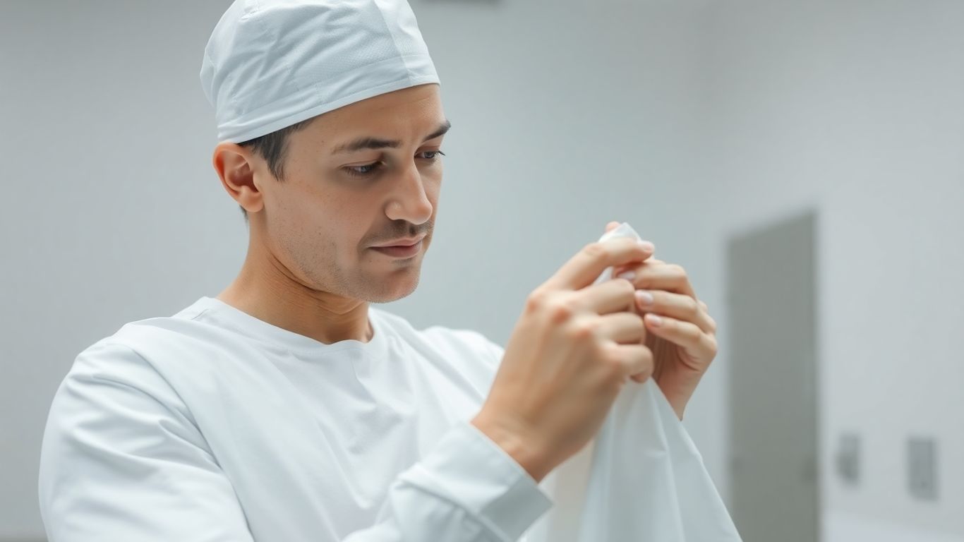 Медицинско облекло, съответстващо на стандартите за хигиена.