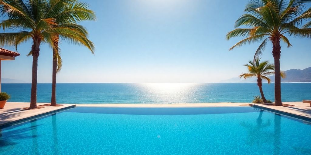 Luxury beachfront villa, panoramic ocean view