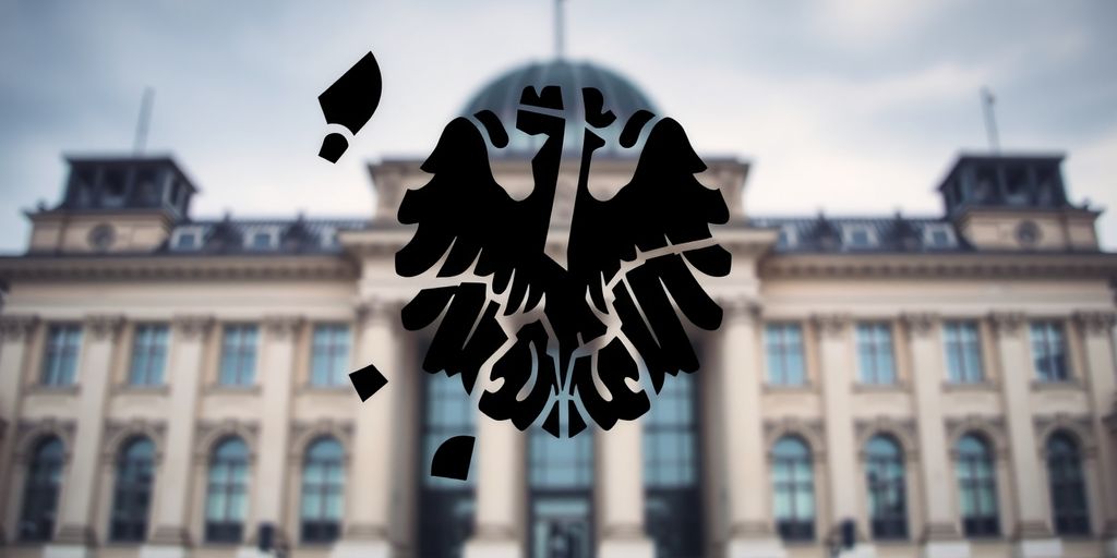 Éléments fragmentés d'une coalition politique en Allemagne.