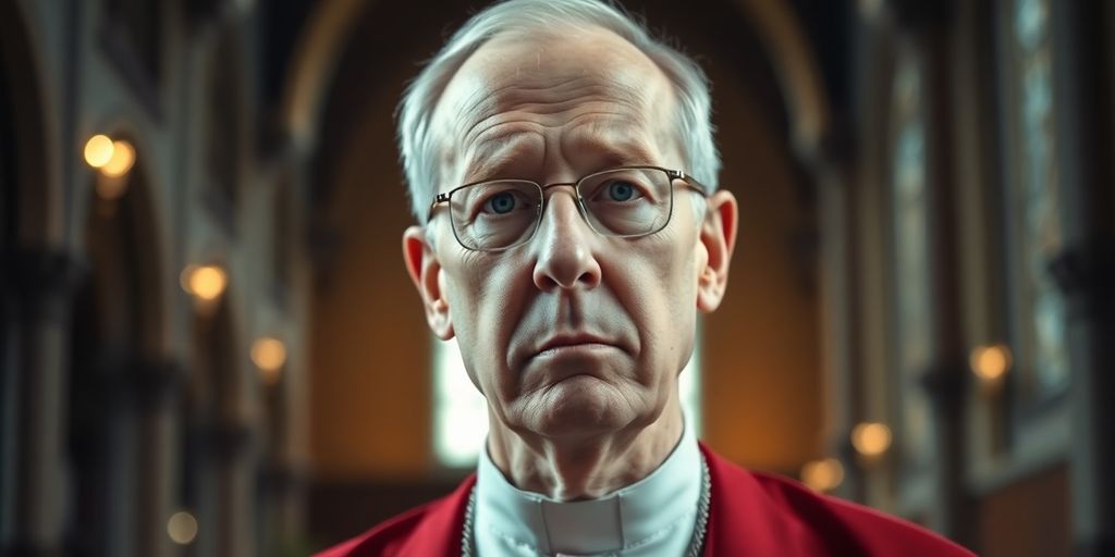 Portrait of Justin Welby, concerned face.