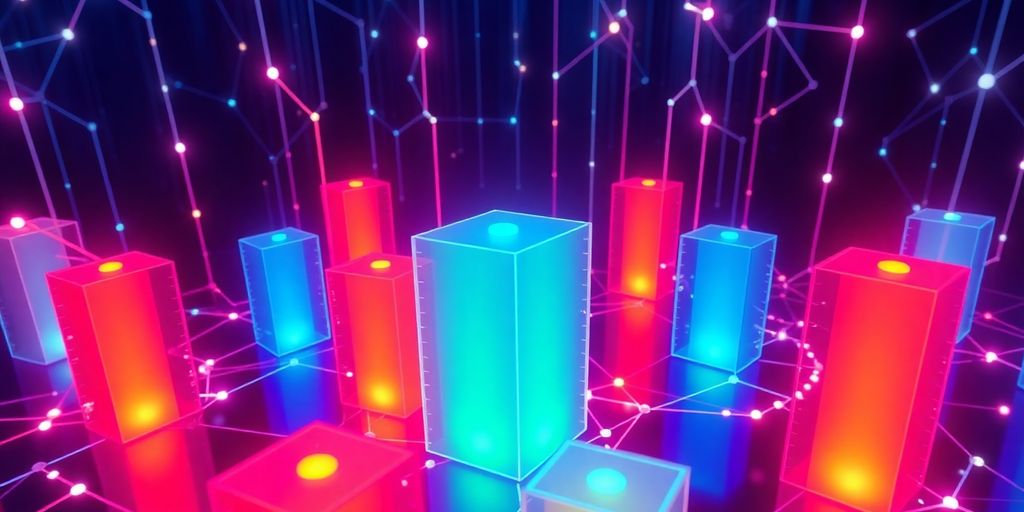 Interconnected digital building blocks forming a strong foundation.