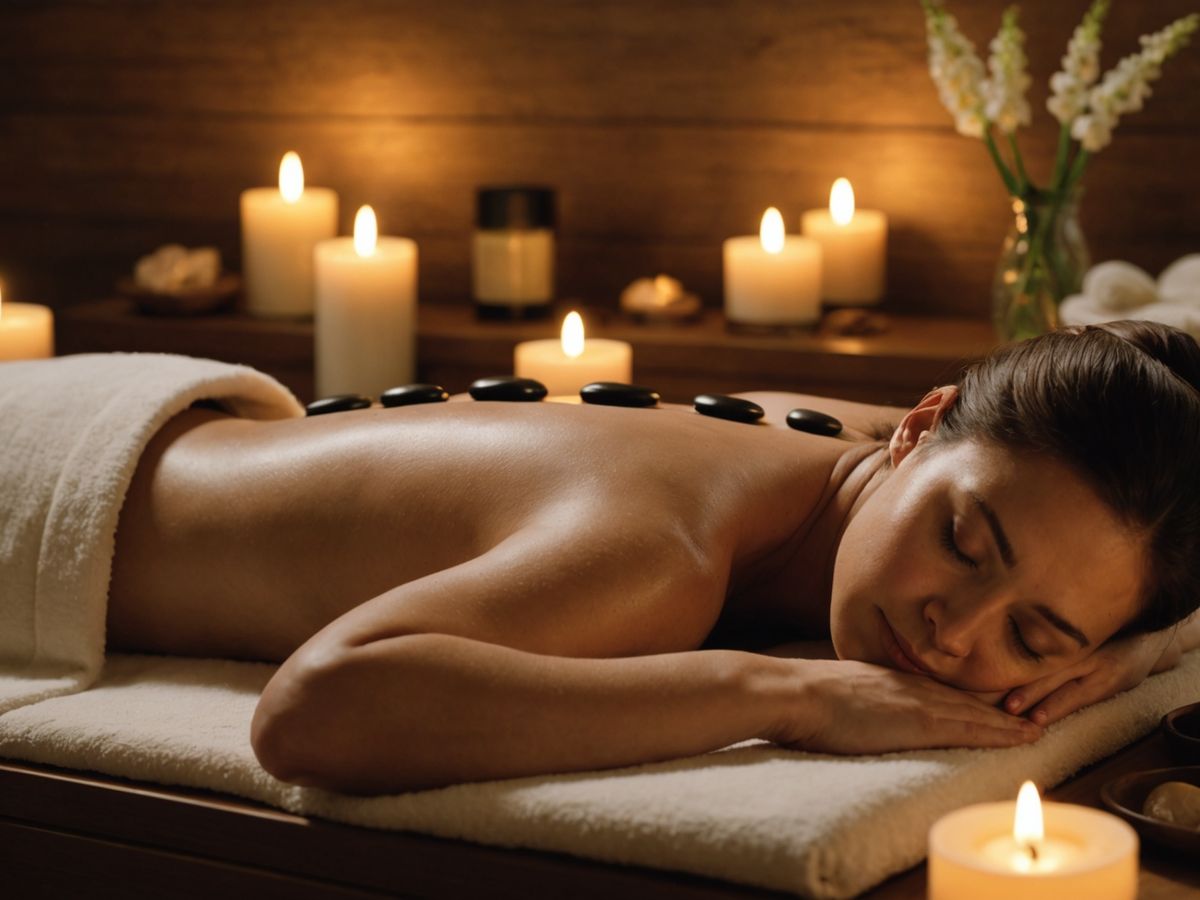 Person receiving a relaxing massage in a serene spa.