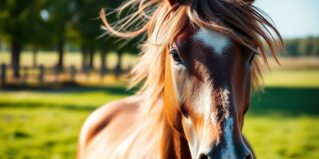 Beautiful horse standing gallantly.