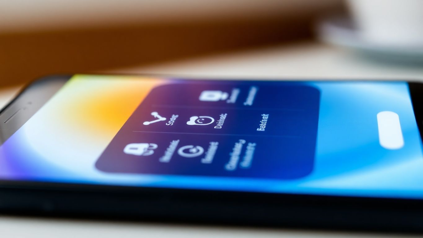 Smartphone with DentiCore app interface displayed clearly.