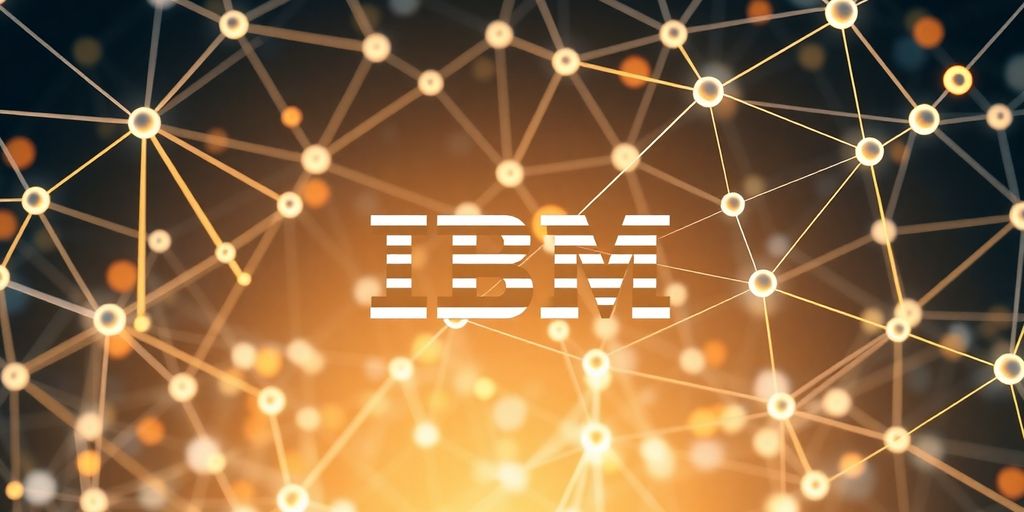 IBM blockchain network connecting global supply chains.