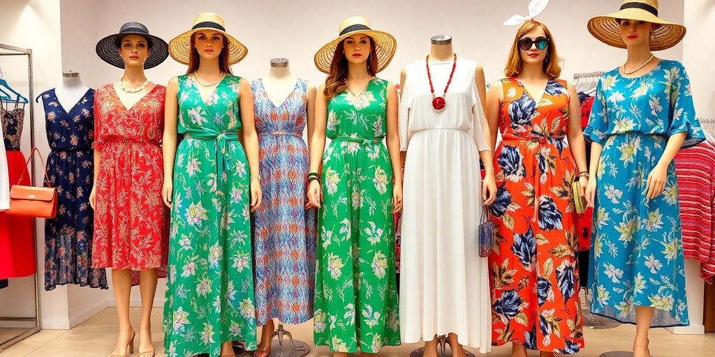 Stijlvolle zomerjurken en accessoires voor vrouwen met curven.