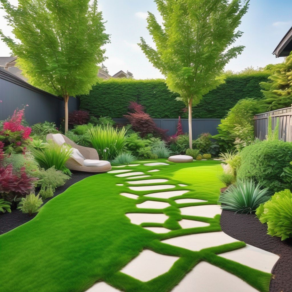 eco-friendly garden thriving lush green lawn