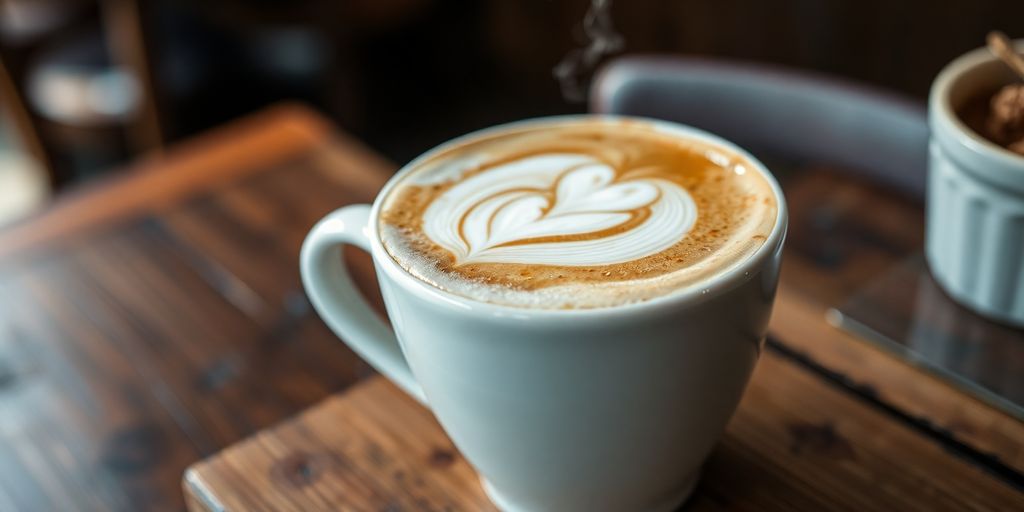 French vanilla cappuccino with latte art