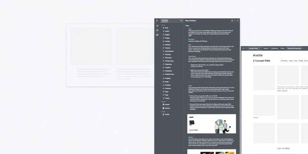 Designer's hands crafting a complex website layout.