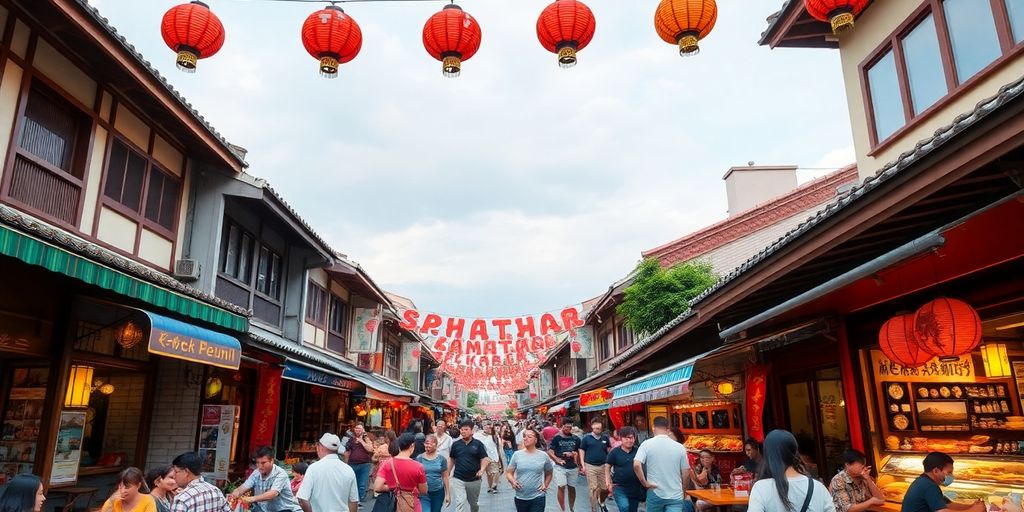 Vibrant street scene in Japan Town, Ho Chi Minh City.