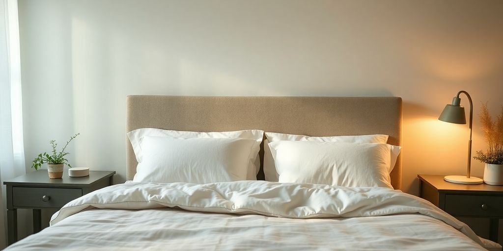 A serene bedroom inviting restful sleep and relaxation.