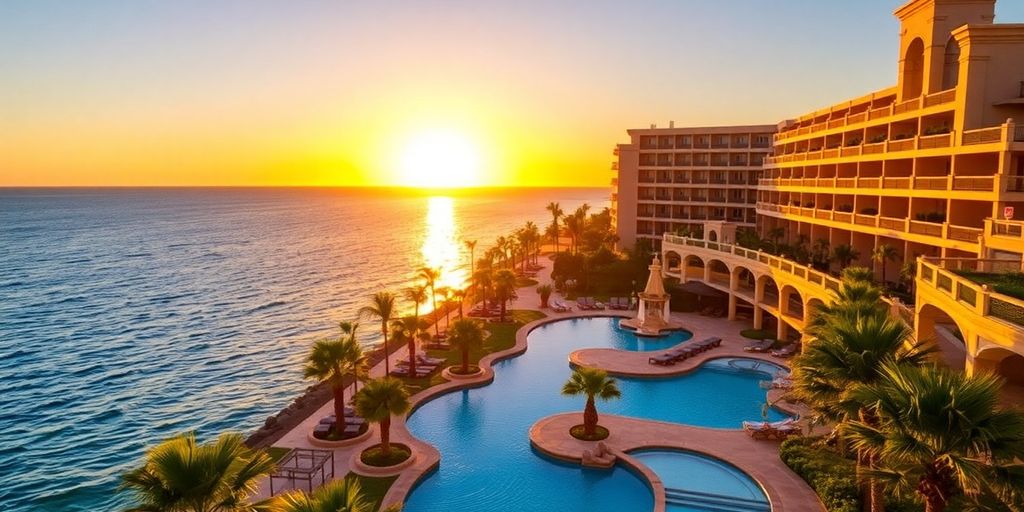 Oceanfront view of Pueblo Bonito Pacifica Resort & Spa.