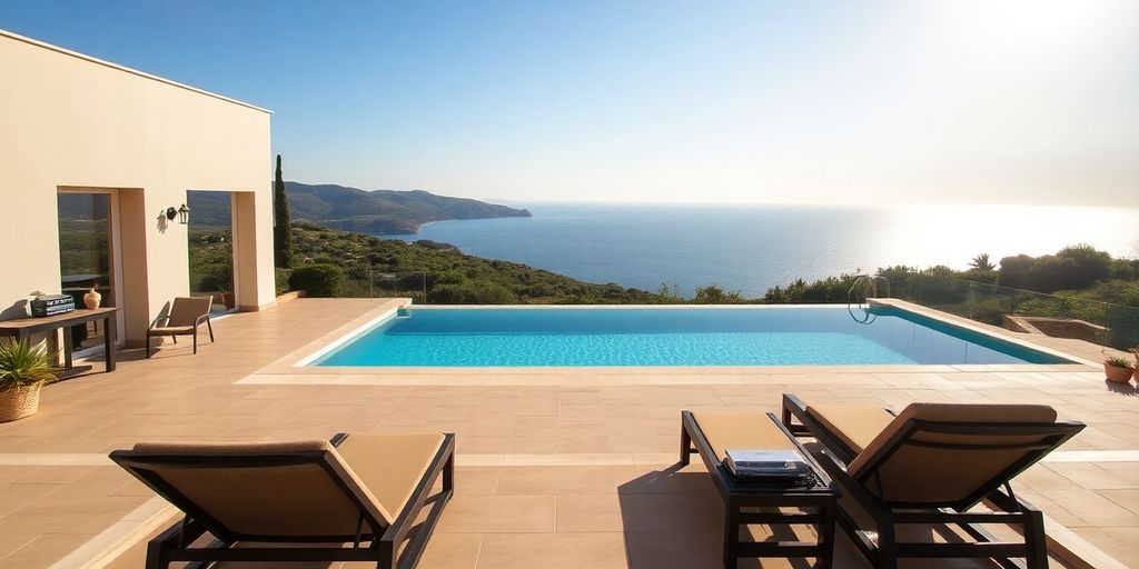 Luxury Majorca villa with private pool and sea view.