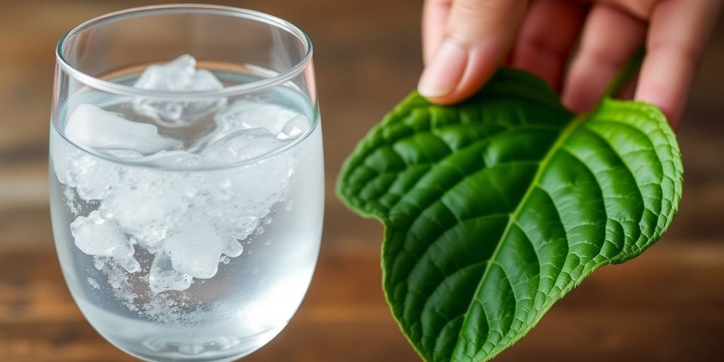 Person drinking water from a glass.