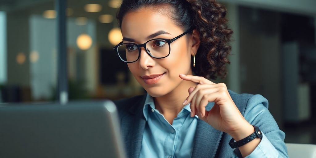 Personne analysant positivement son image numérique.