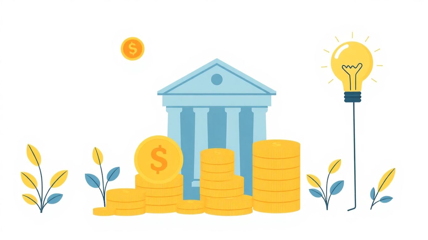 Illustrasjon av finansieringskilder for nyetablerte bedrifter.