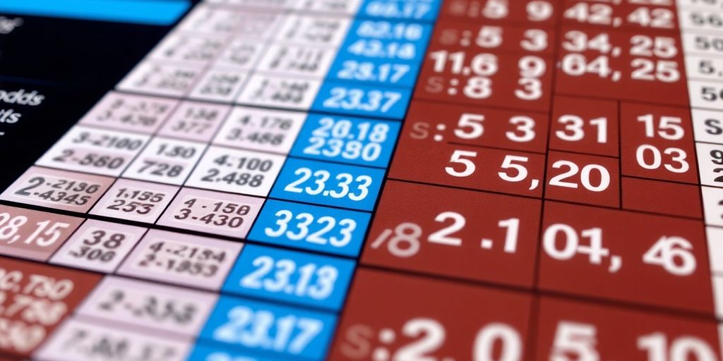 Sports betting odds comparison with different number styles.