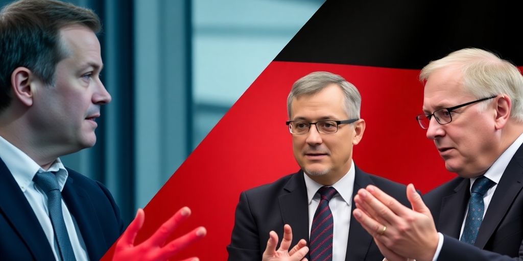 Friedrich Merz and SPD members discussing politics.