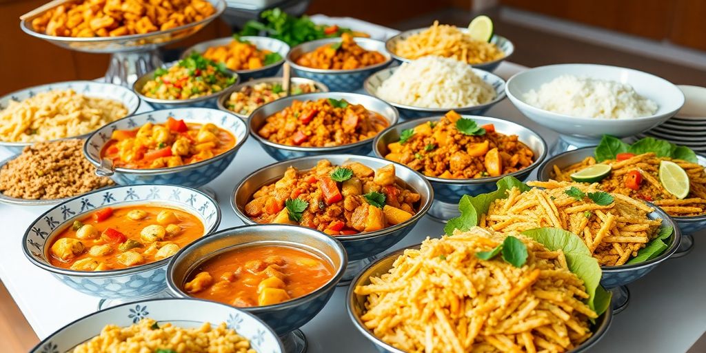 อาหารจัดเลี้ยงหลากหลายเมนู