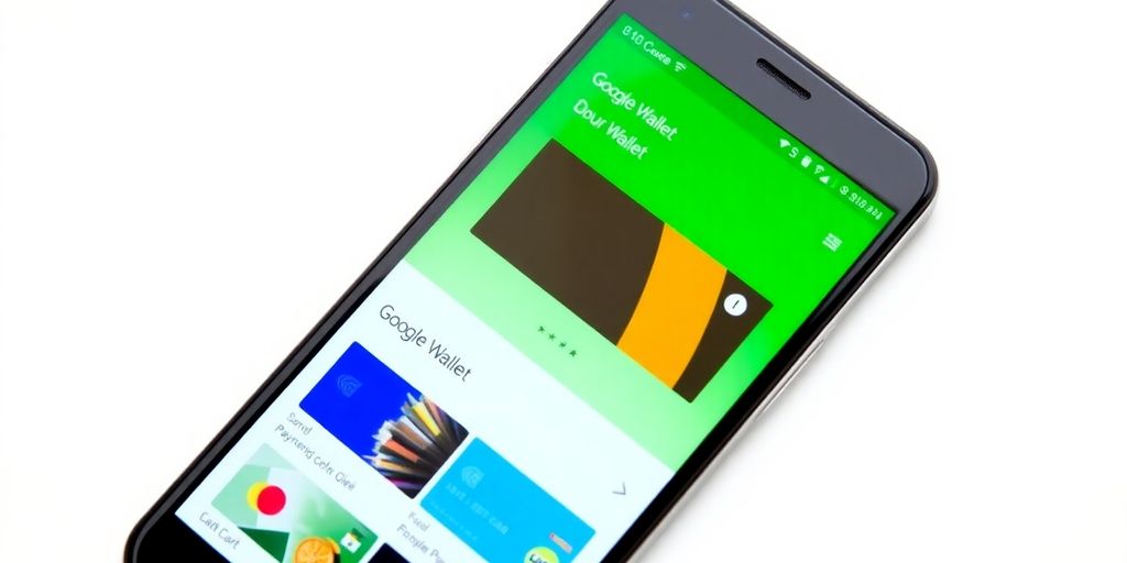 Google Wallet app interface on a smartphone.