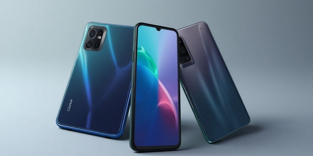Hochwertige und Mittelklasse Smartphones im Vergleich.