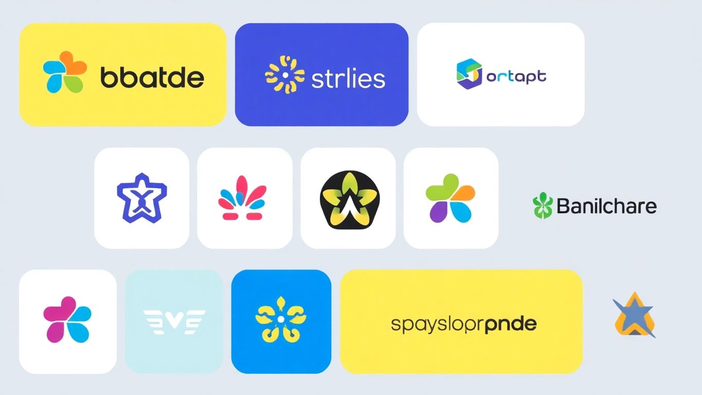 Moderne logo design for nettbutikk med myke farger.