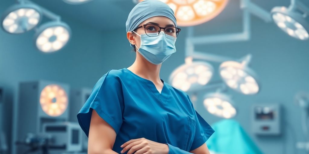 A nurse in a scrub suit