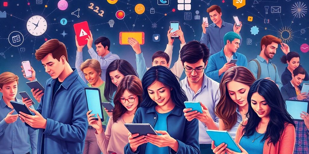 People using technology to highlight innovation adoption.