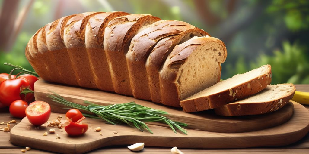 healthy bread on a wooden table with fresh ingredients, weight loss diet plan, South African cuisine
