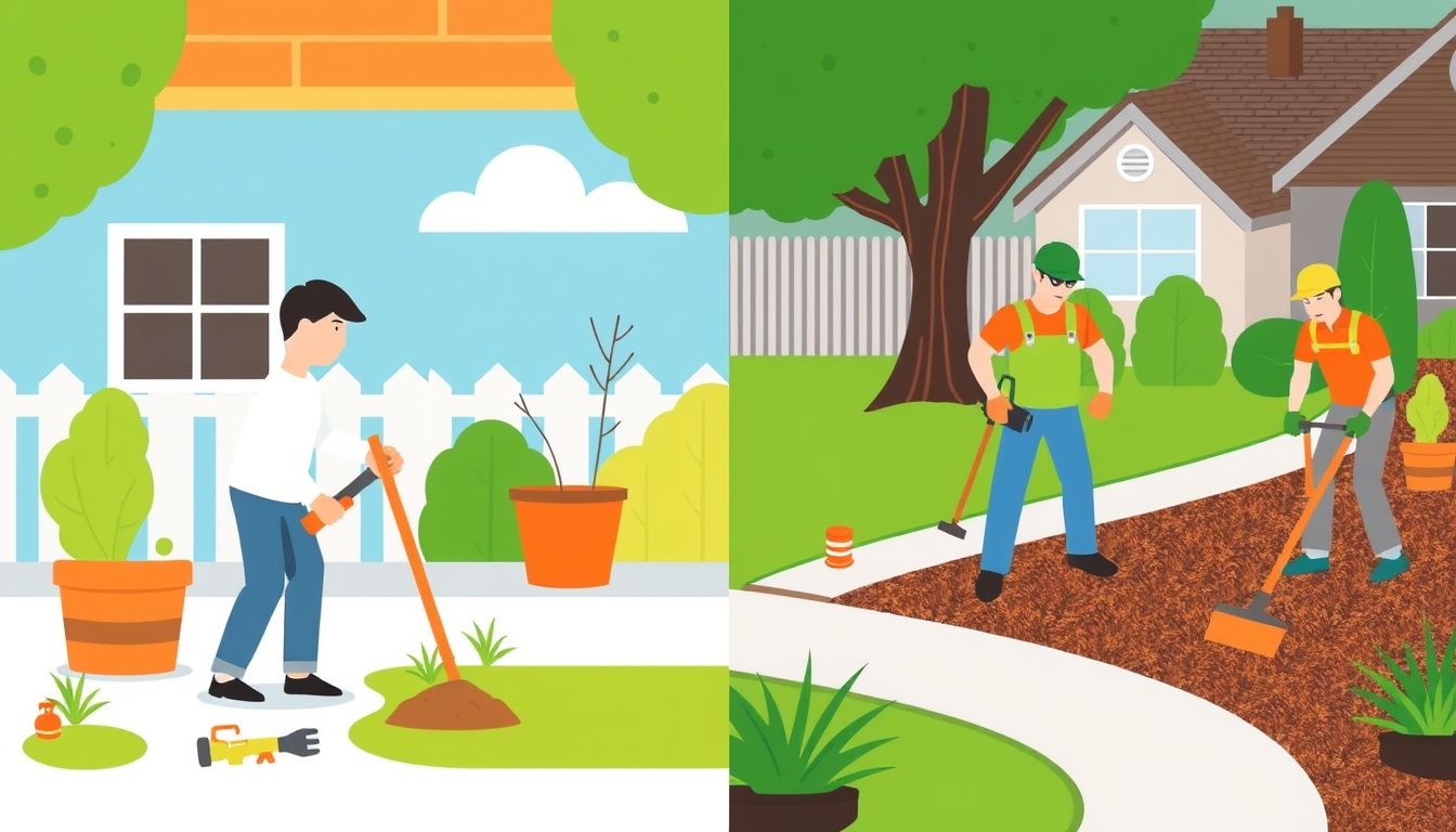 DIY and professional yard services comparison