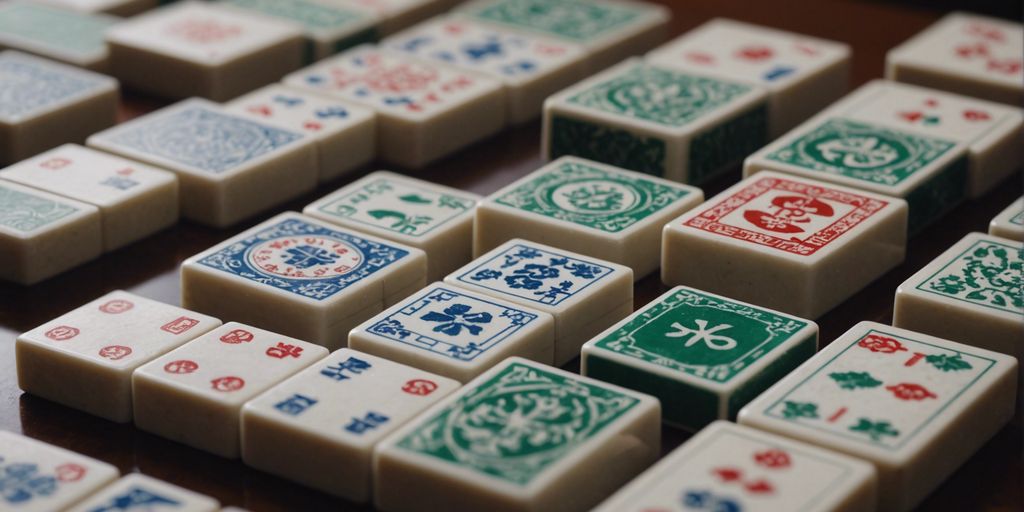 Comparison of standard and unique Mahjong tile sizes with a ruler for scale.