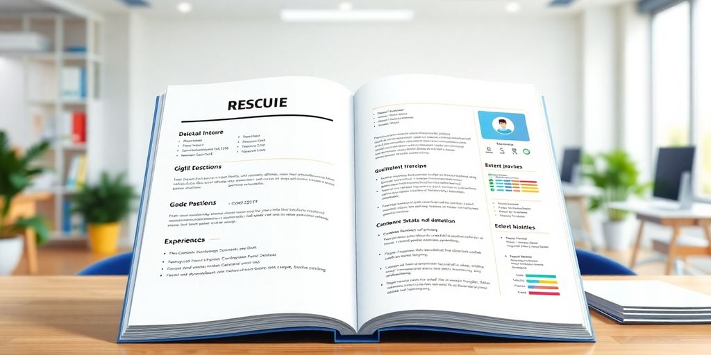 Marketing resume with creative design elements.