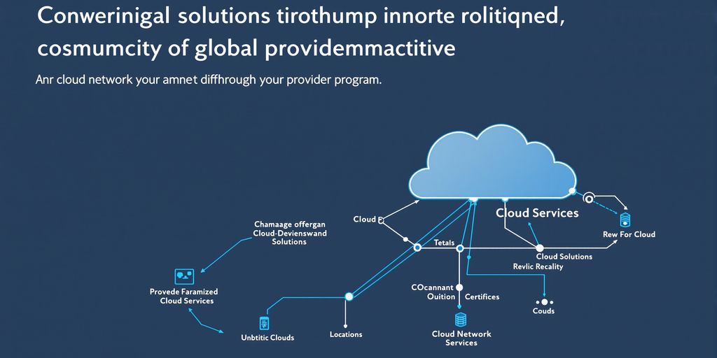 Cloud solutions provider program icon and network
