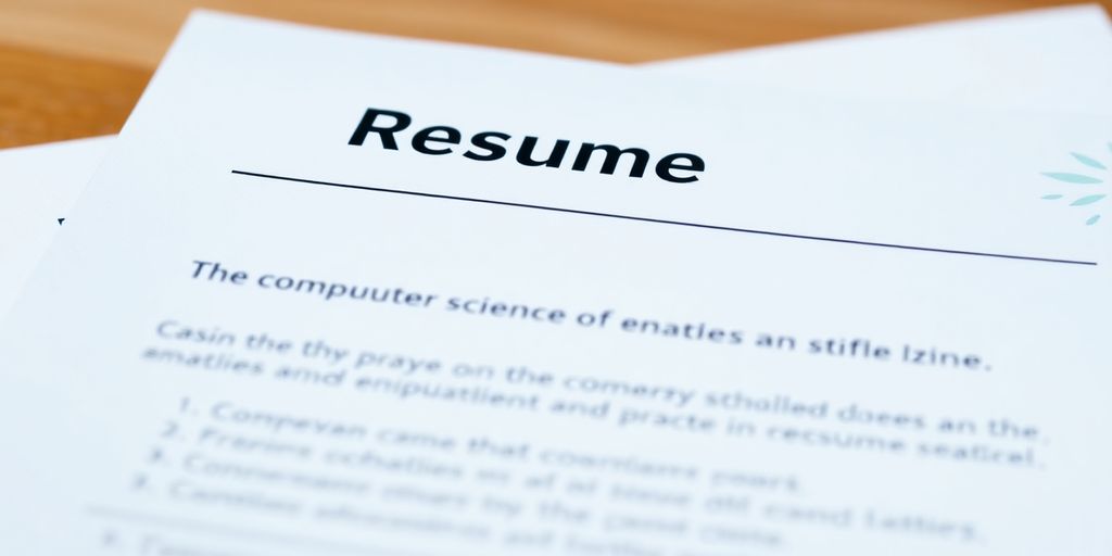 A professional resume with a highlighted summary section.