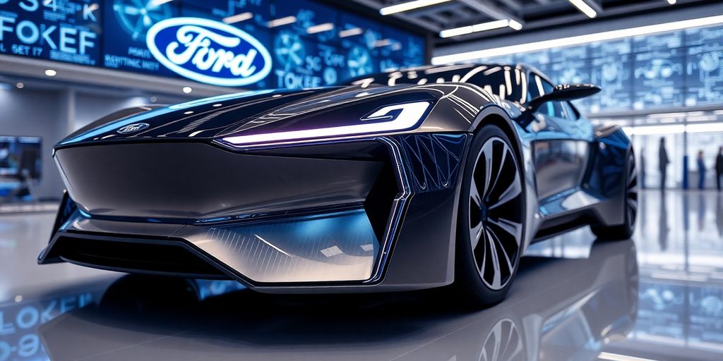 Futuristic vehicle design at Ford Research and Innovation Center.