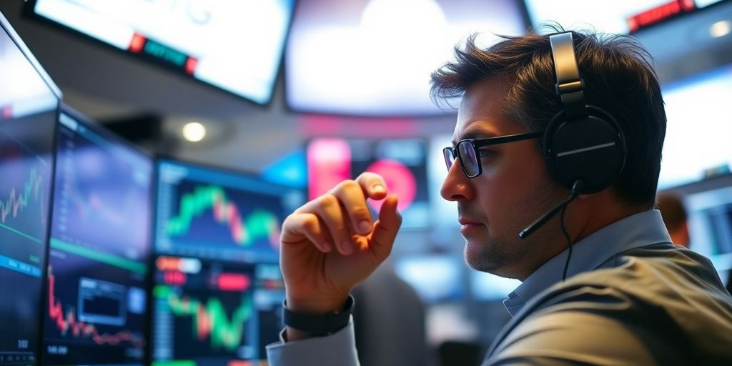 Trader analyzing options in a modern trading environment.