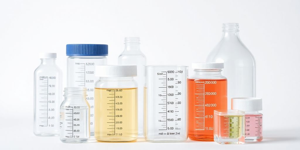 Various metric volume containers in high resolution.