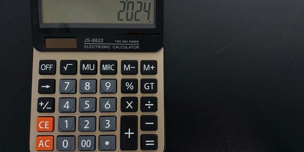 a calculator sitting on top of a table