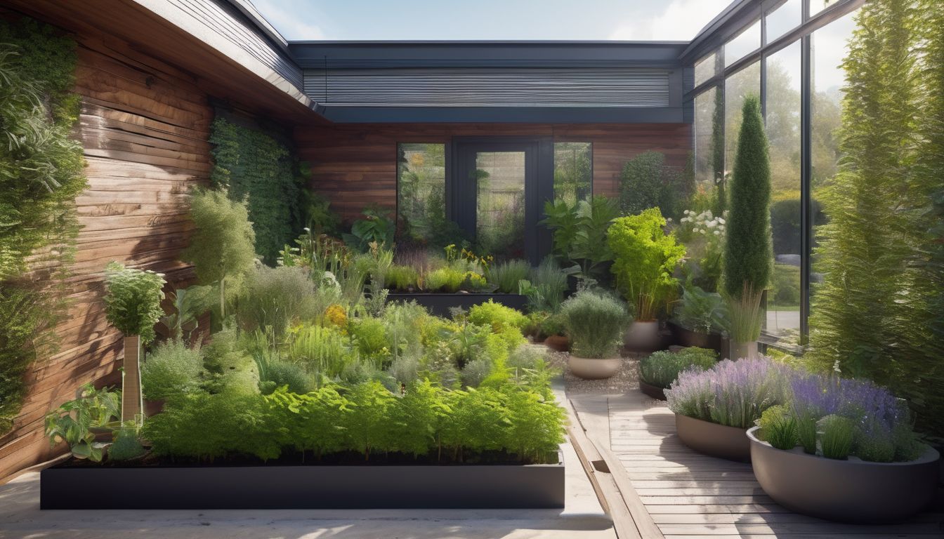 herb garden in UK with optimal sunlight position