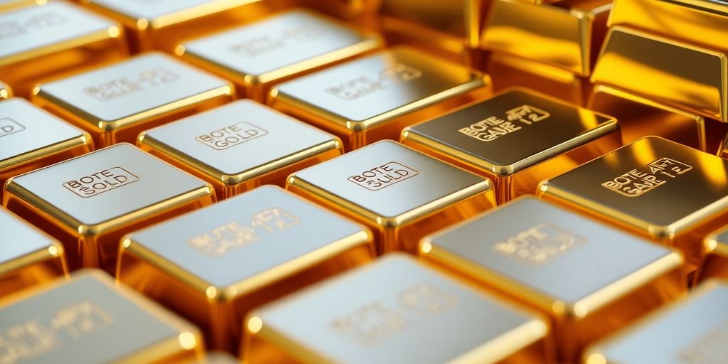 堆疊的金條