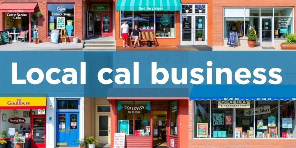 Collage of local business storefronts featuring diverse services.