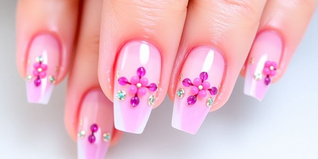 Unhas bailarina com decoração ousada e elegância.