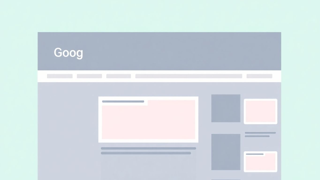 Illustrasjon av en blogg med annonseplasseringer.