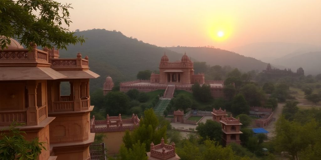 Scenic view of Eklingji temple in Rajasthan.
