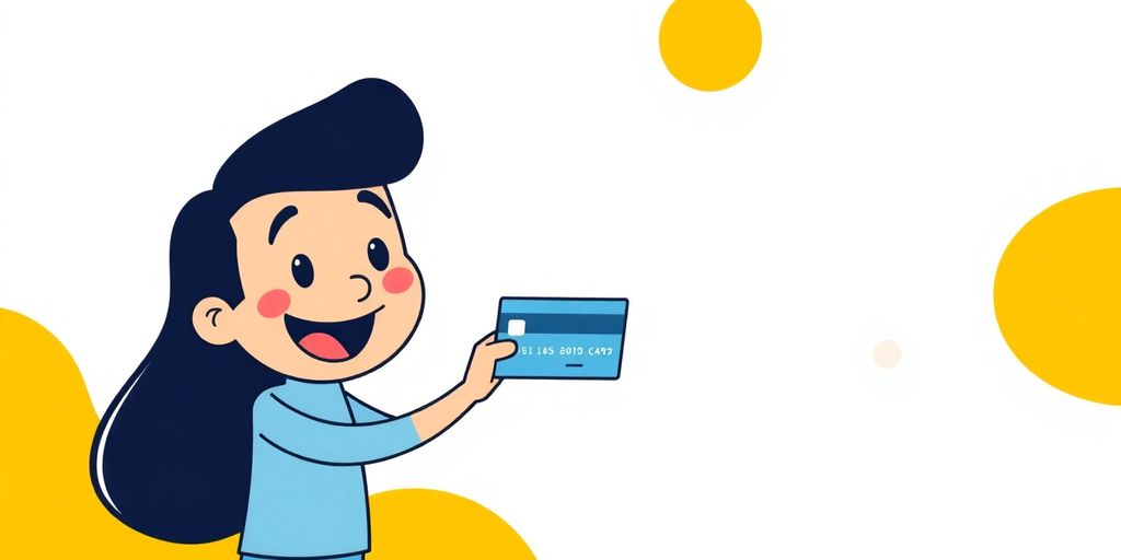 Cartoon hands holding a credit card and cash.