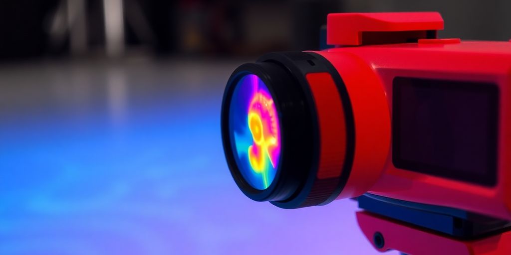 Caméra thermique montrant une détection de chaleur。