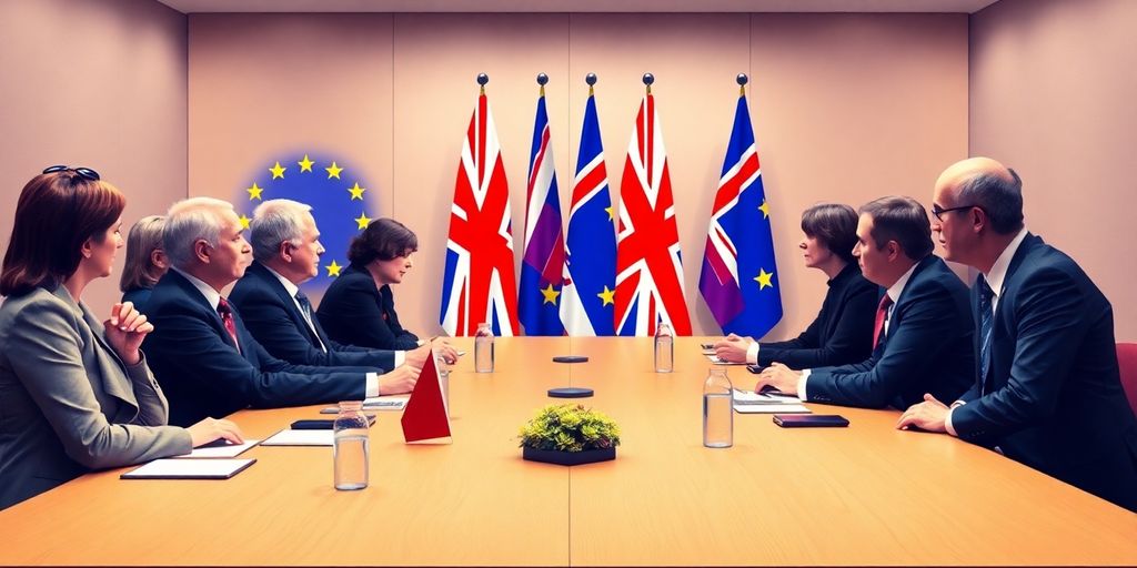 Négociations entre l'UE et le Royaume-Uni en cours.