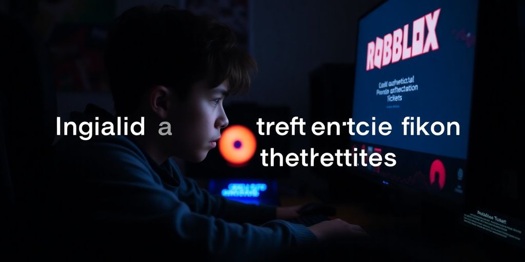 Frustrated gamer facing Roblox authentication error on screen.