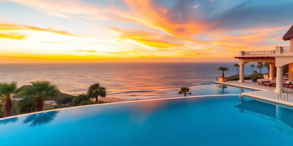 Luxury villa, infinity pool, ocean view, Cabo San Lucas.